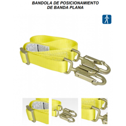 Cable de seguridad de banda plana longitud ajustable 1.80″ 1